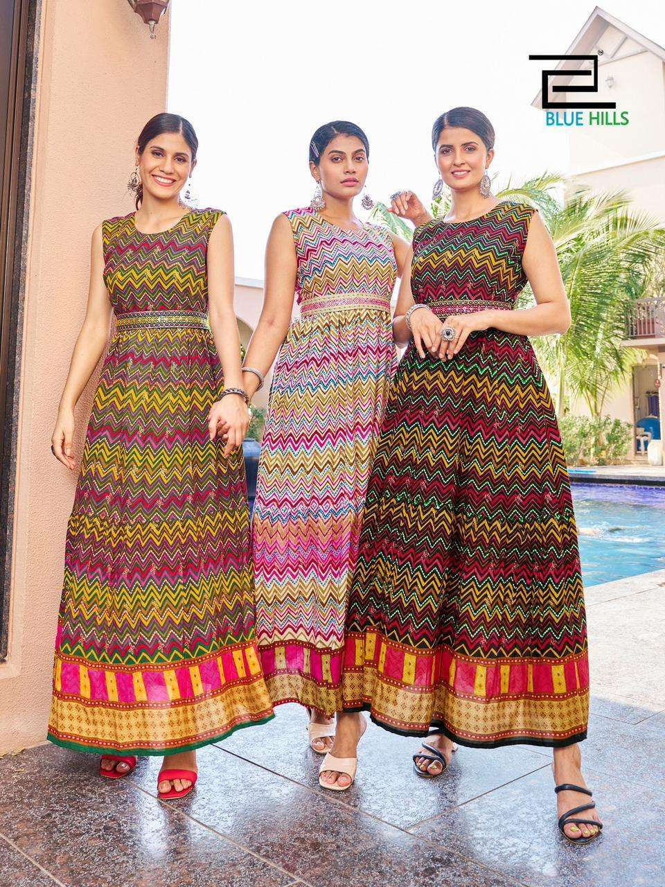 blue hills raksha bandhan vol 3 series 3001-3005 14 kg rayon kurti