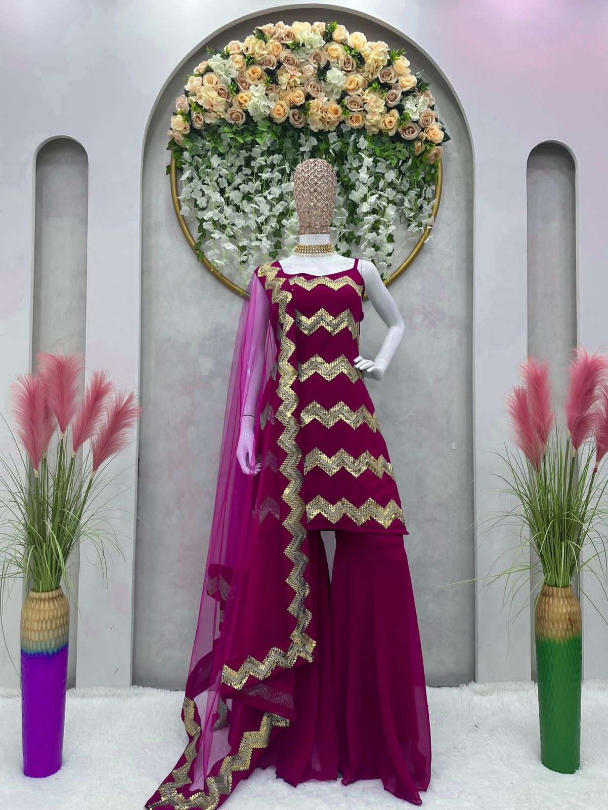 bt-14 designer faux georgette suit s