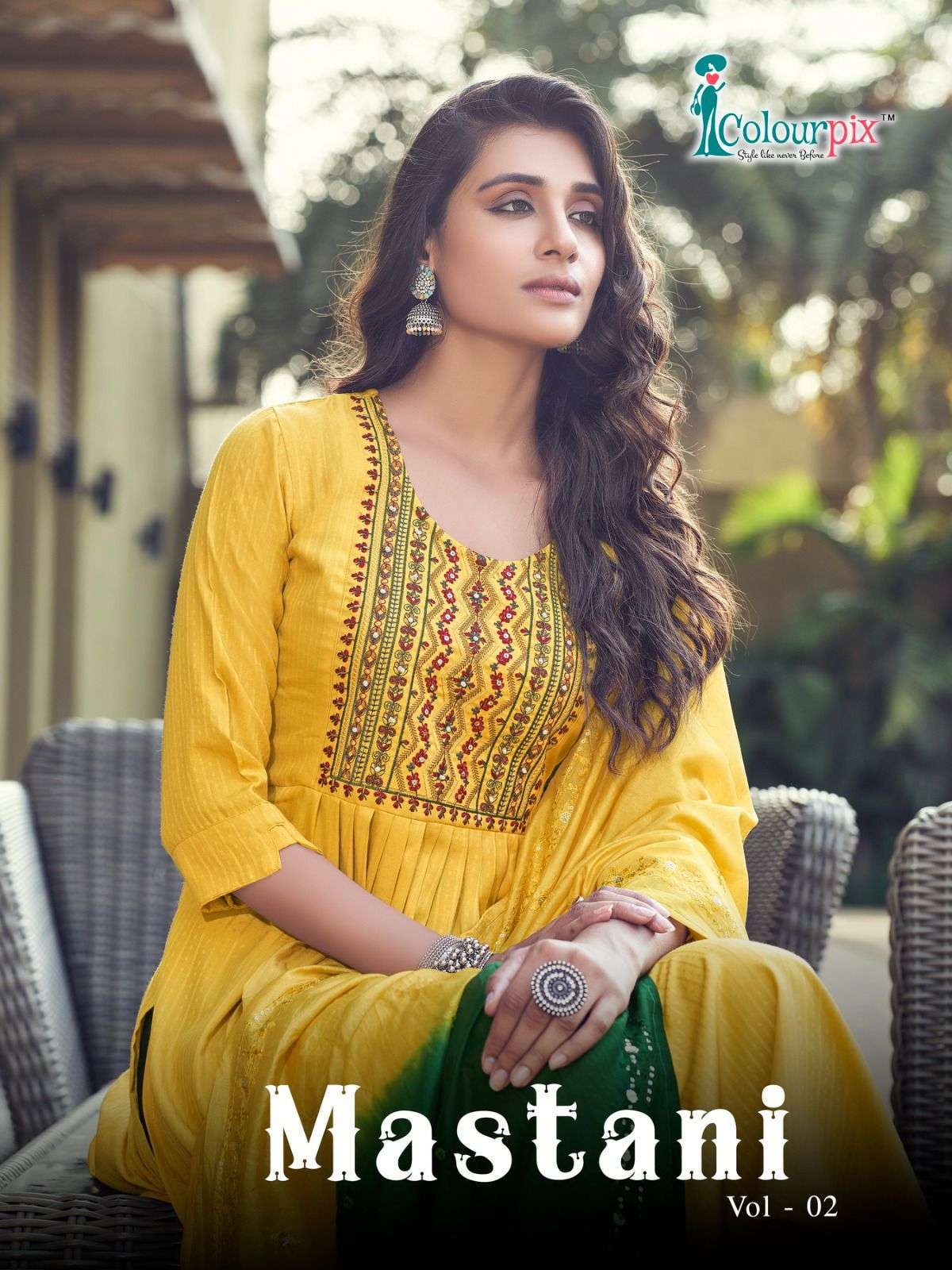 colourpix mastani vol 2 series 2001-2006 heavy fancy viscose rayon suit 