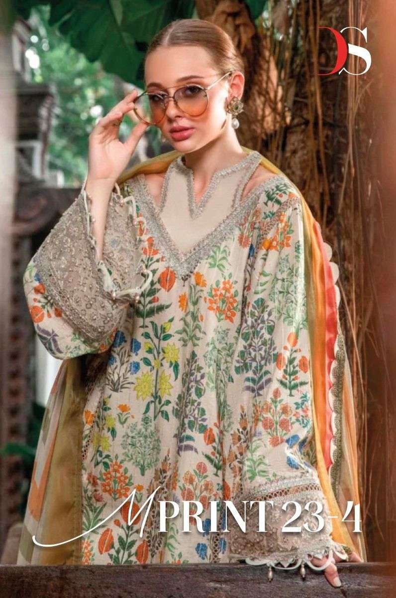 deepsy maria b mprint spring summer 23 vol 4 series 3361-3368 pure cotton suit 