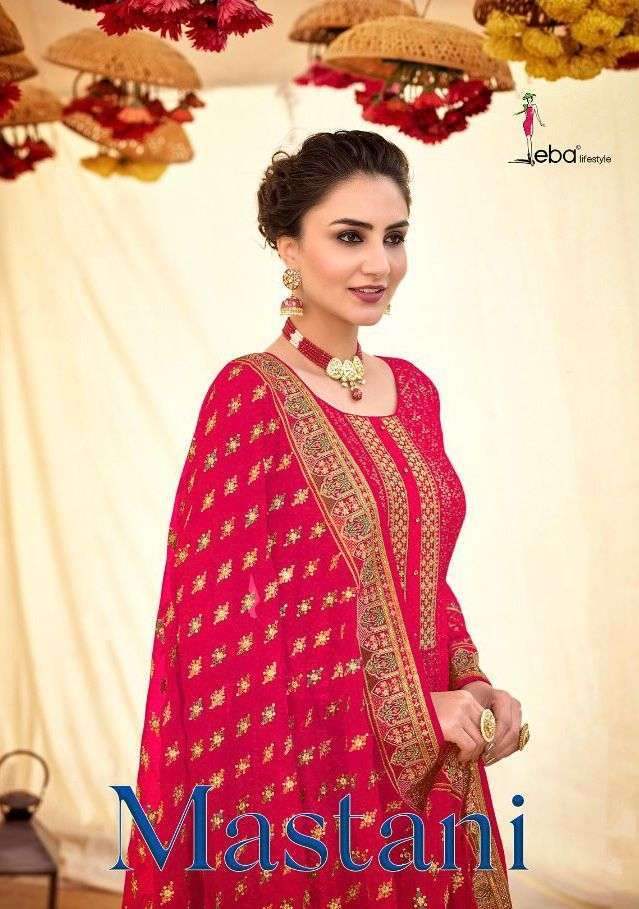 eba lifestyle mastani series 1399-1402 georgette embroidery work suit 