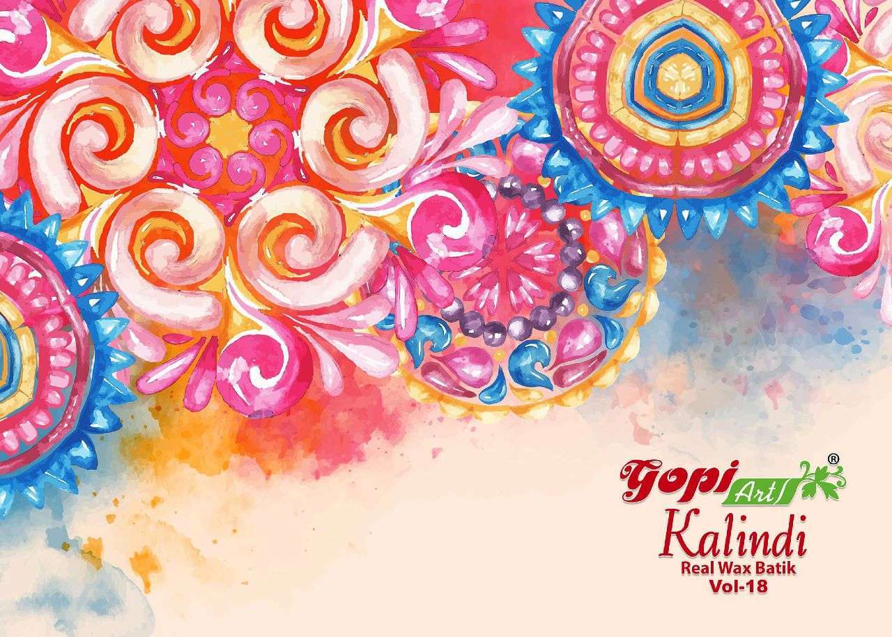gopi arts kalindi vol 18 series 1801-1814 wax batik suit 