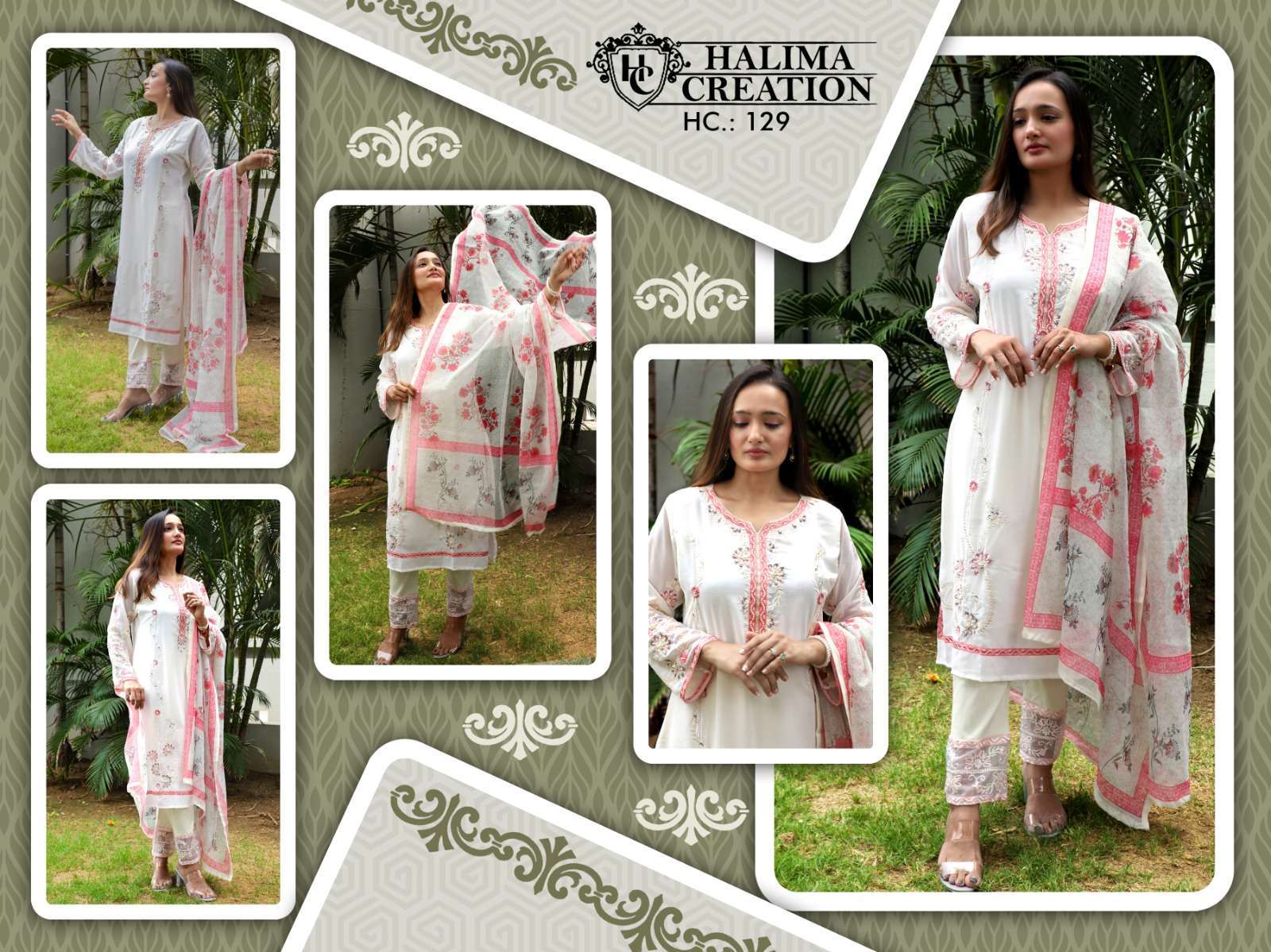halima creation hc 129 Fox Georgette suit