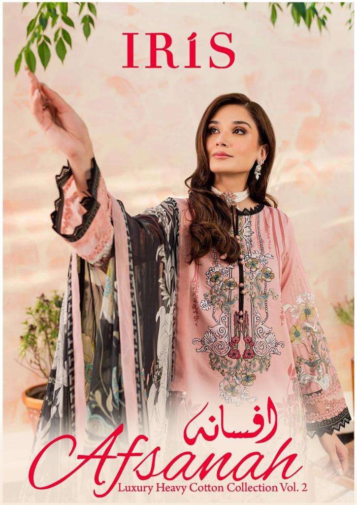 iris afsanah luxury heavy cotton collection vol 2 series 1011-1020 pure cotton suit 