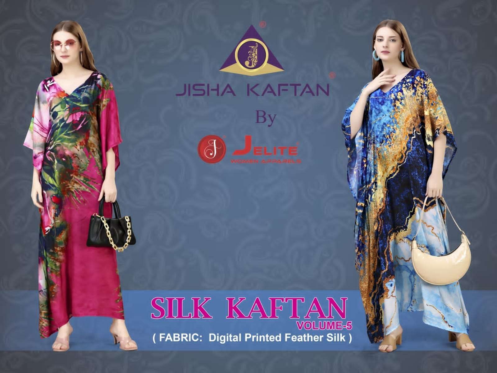 jelite jisha silk kaftan vol 5 series 131-138 Feather Silk kaftan