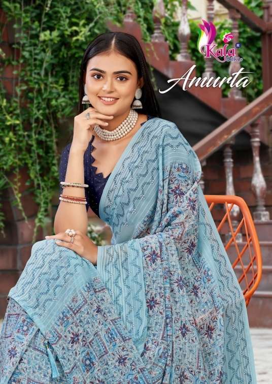 kala silk amruta series 1001-1008 weightless saree
