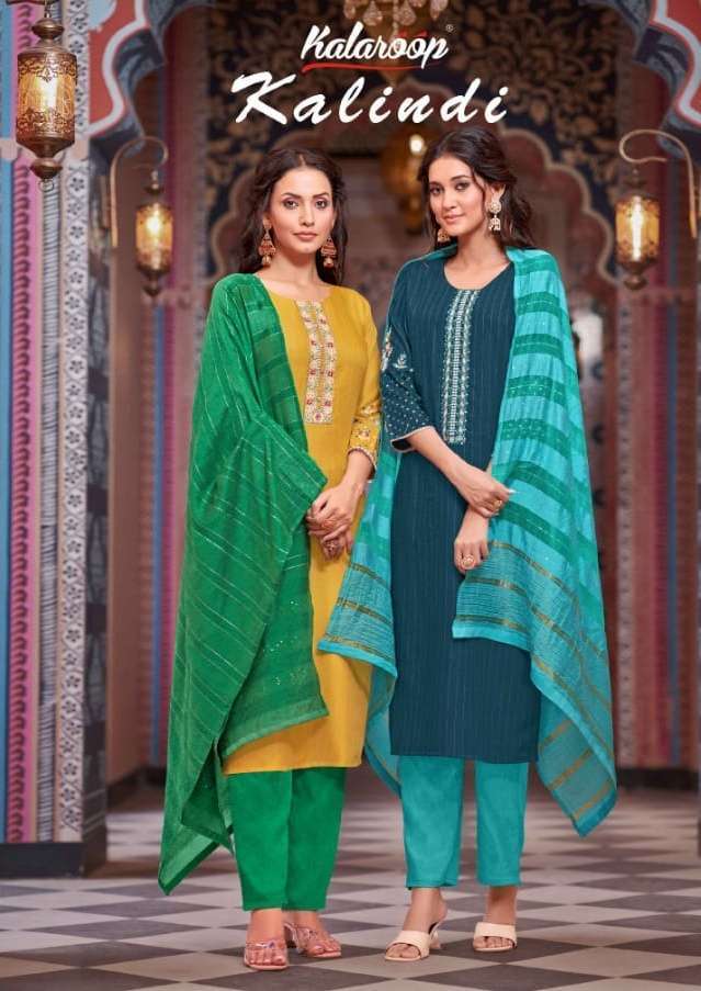 Kalaroop kalindi series 13801-13806 rayon readymade suit