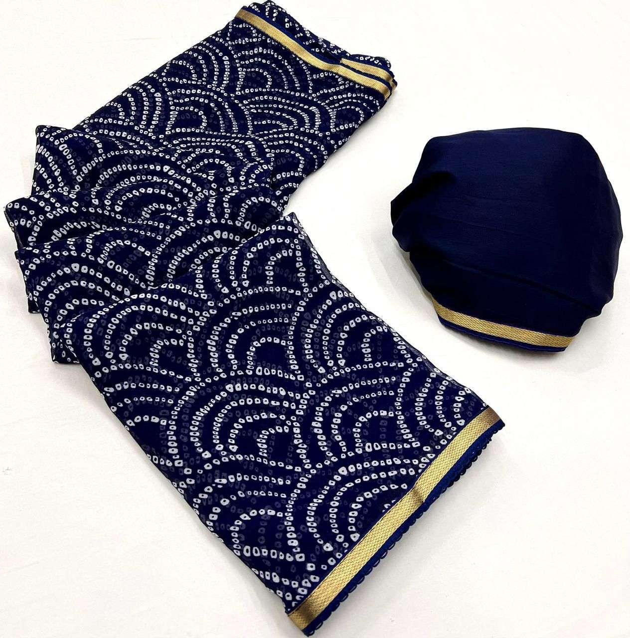 kashvi creation bandhani georgette saree
