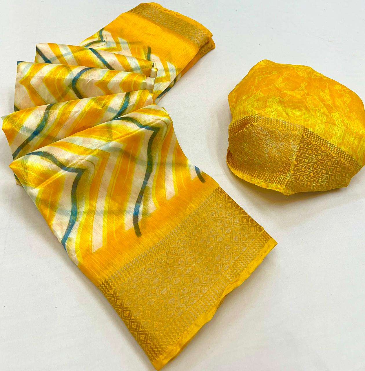 kashvi designer cotton silk saree with fancy blouse 