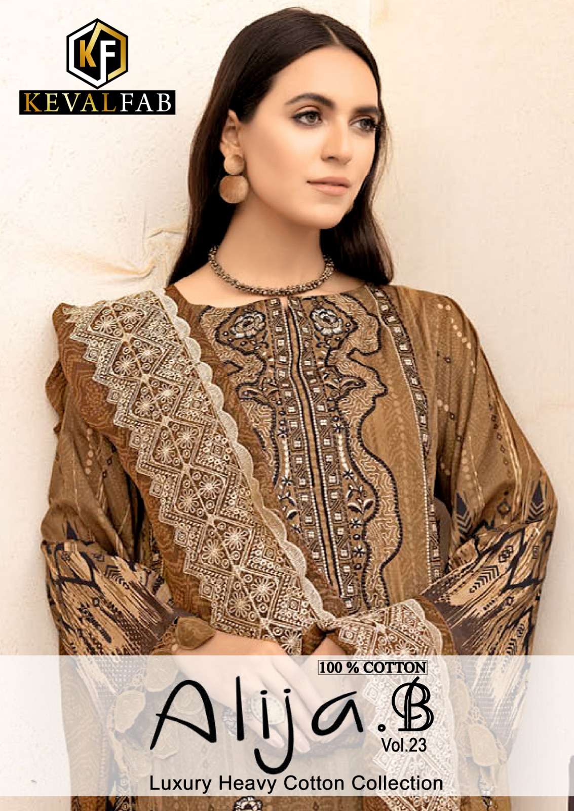 keval fab alija b vol 23 series 23001-23006 heavy cotton suit