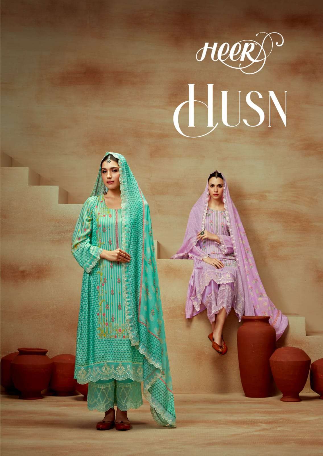 kimora heer husn series 9051-9058 pure muslin suit 