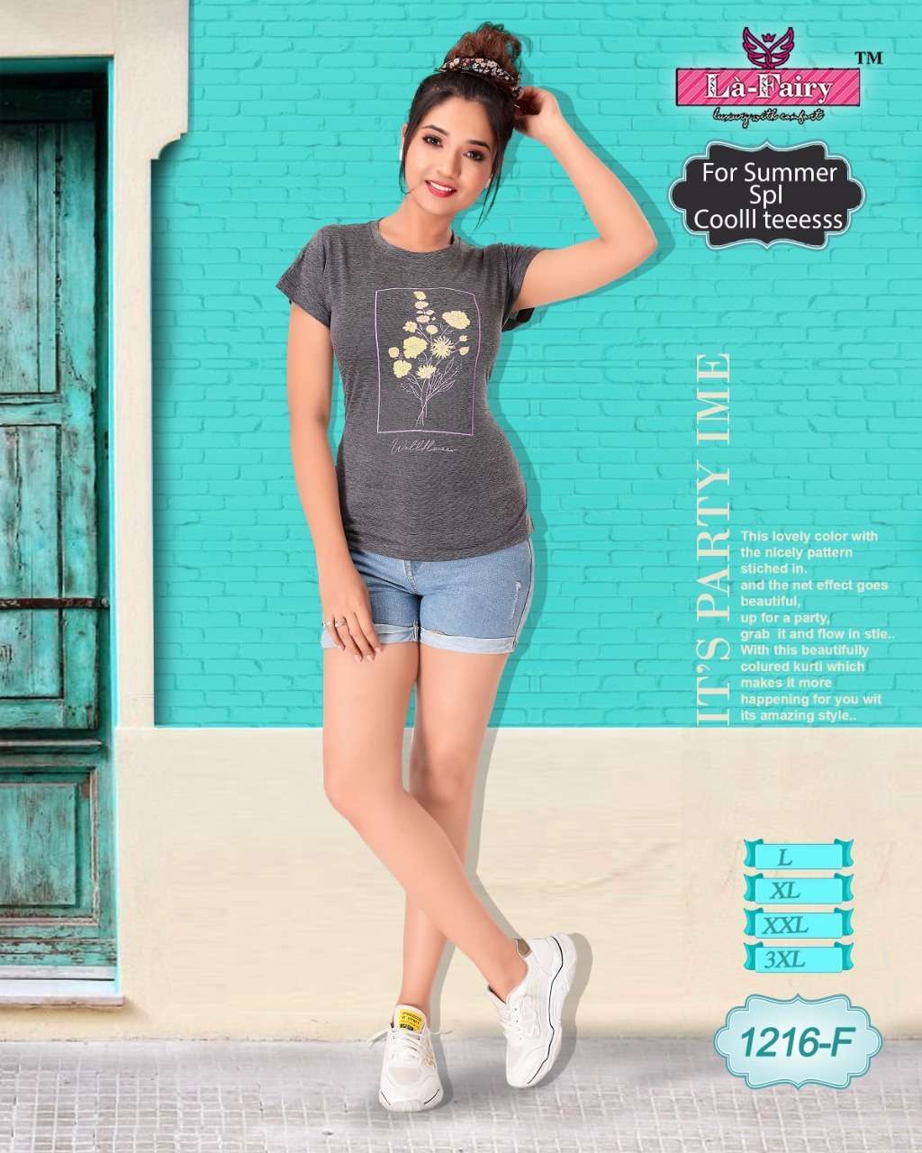 La fairy 1216 cotton hosiery cool casual tshirts