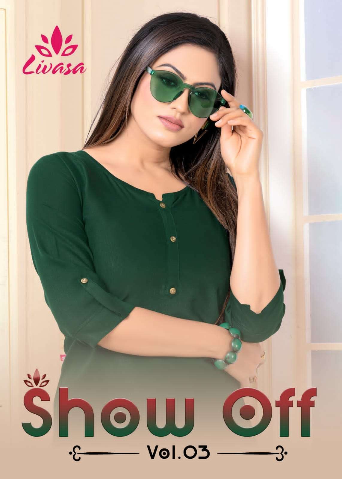 livasa show off vol 3 series 301-310 fancy rayon kurti 