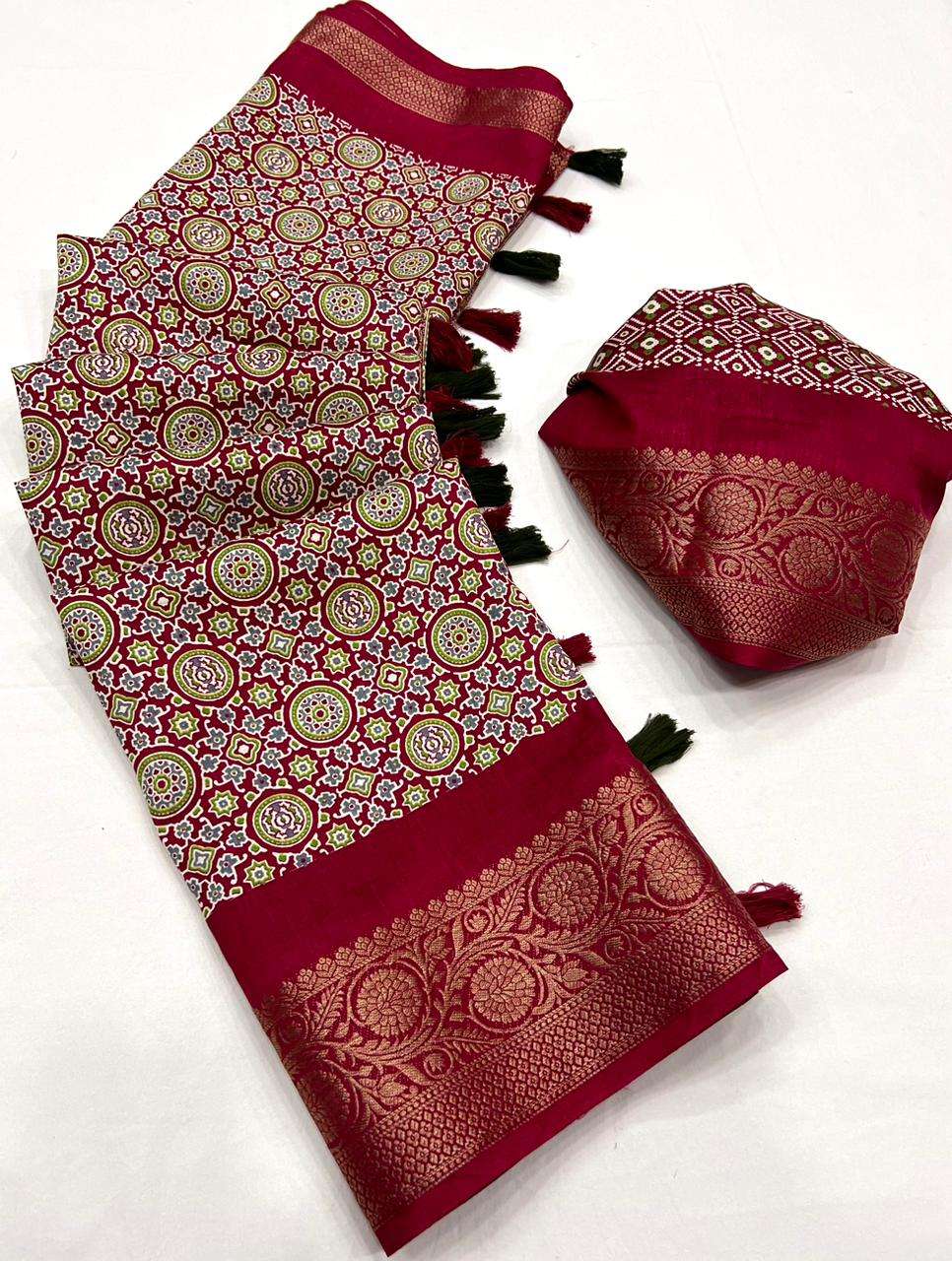 lt fabrics designer pure dola silk saree