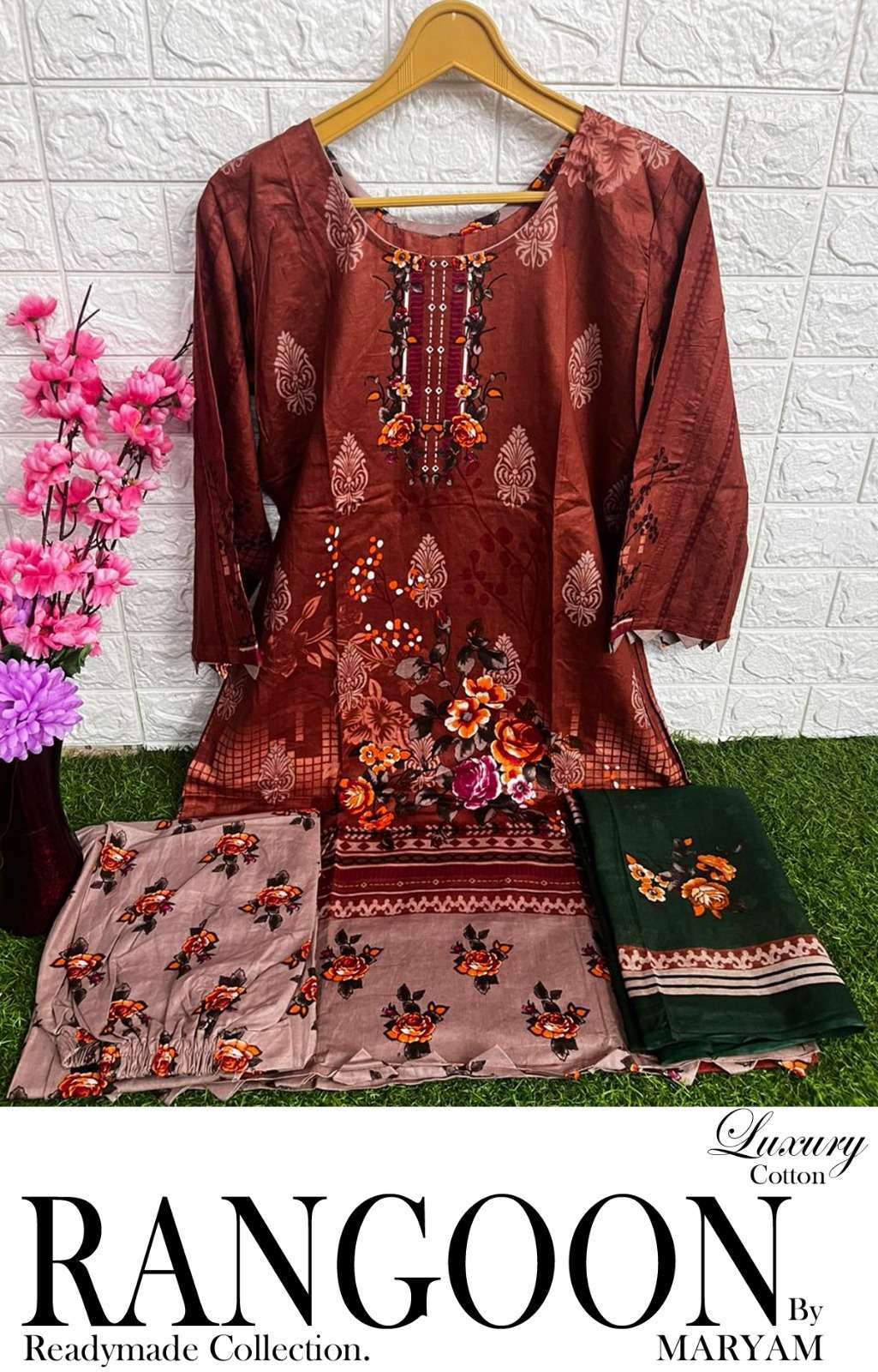 maryam rangoon pure cotton suit 
