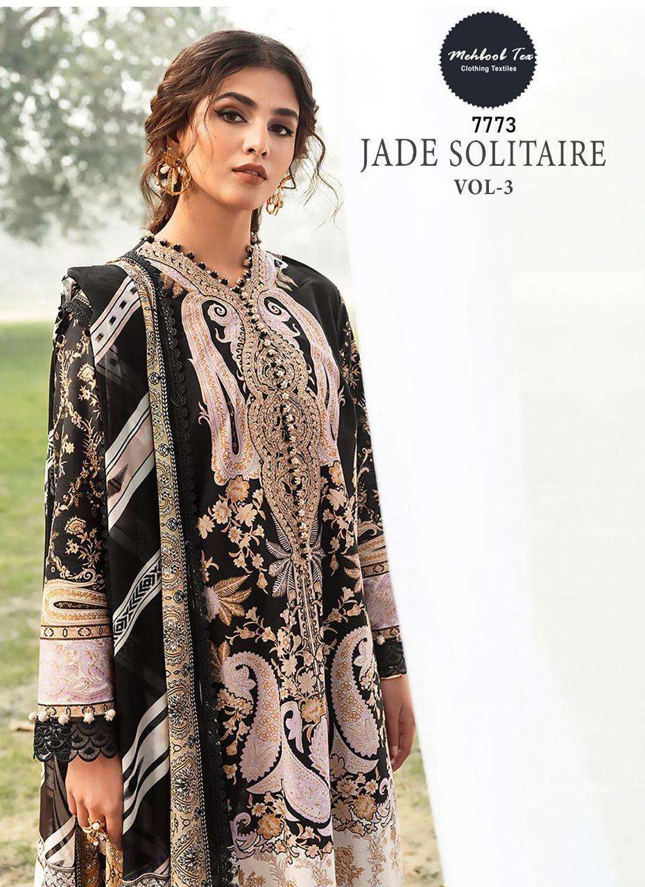 mehboob tex jade solitaire designer pure cotton suit 
