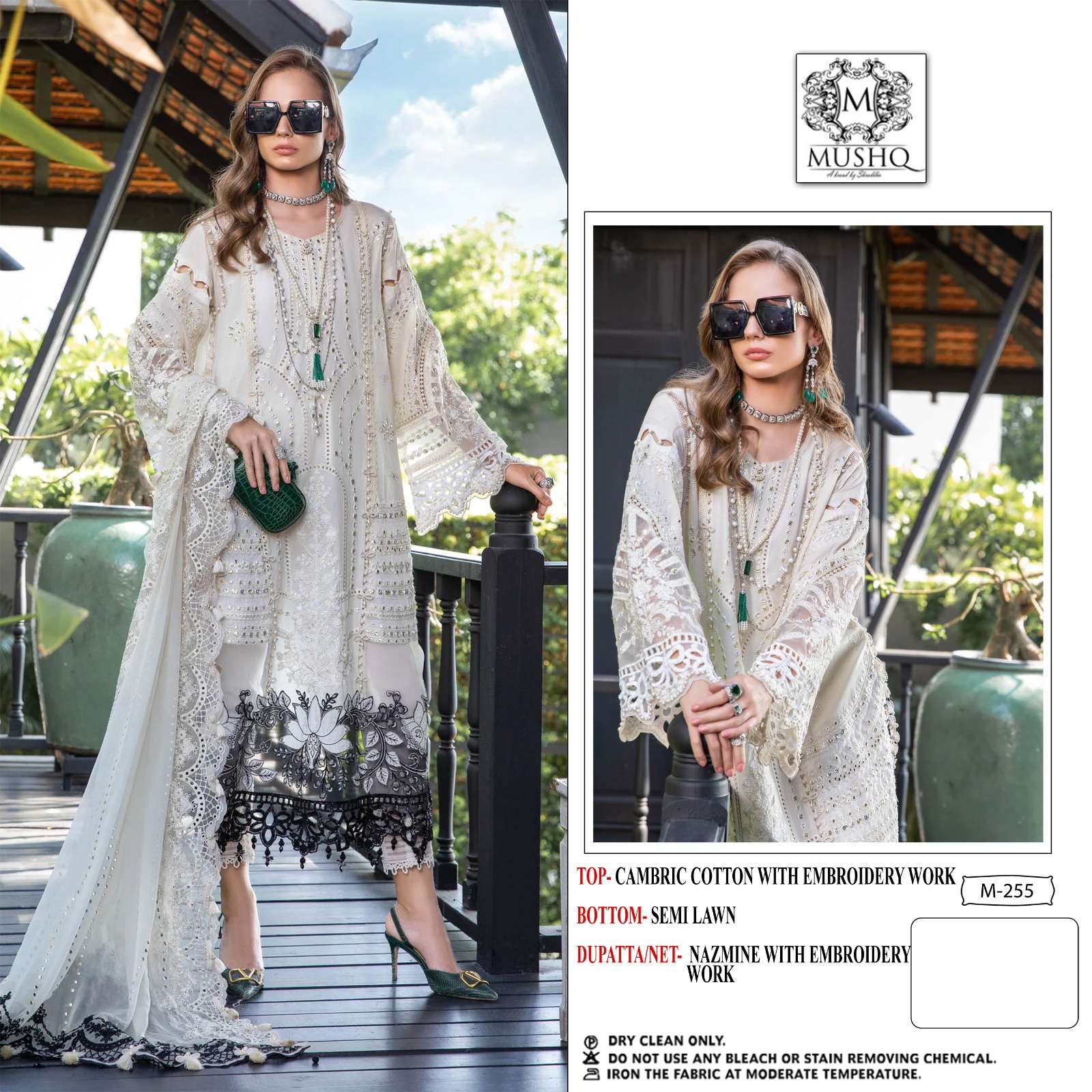 mushq m-255 designer pure cotton suit 