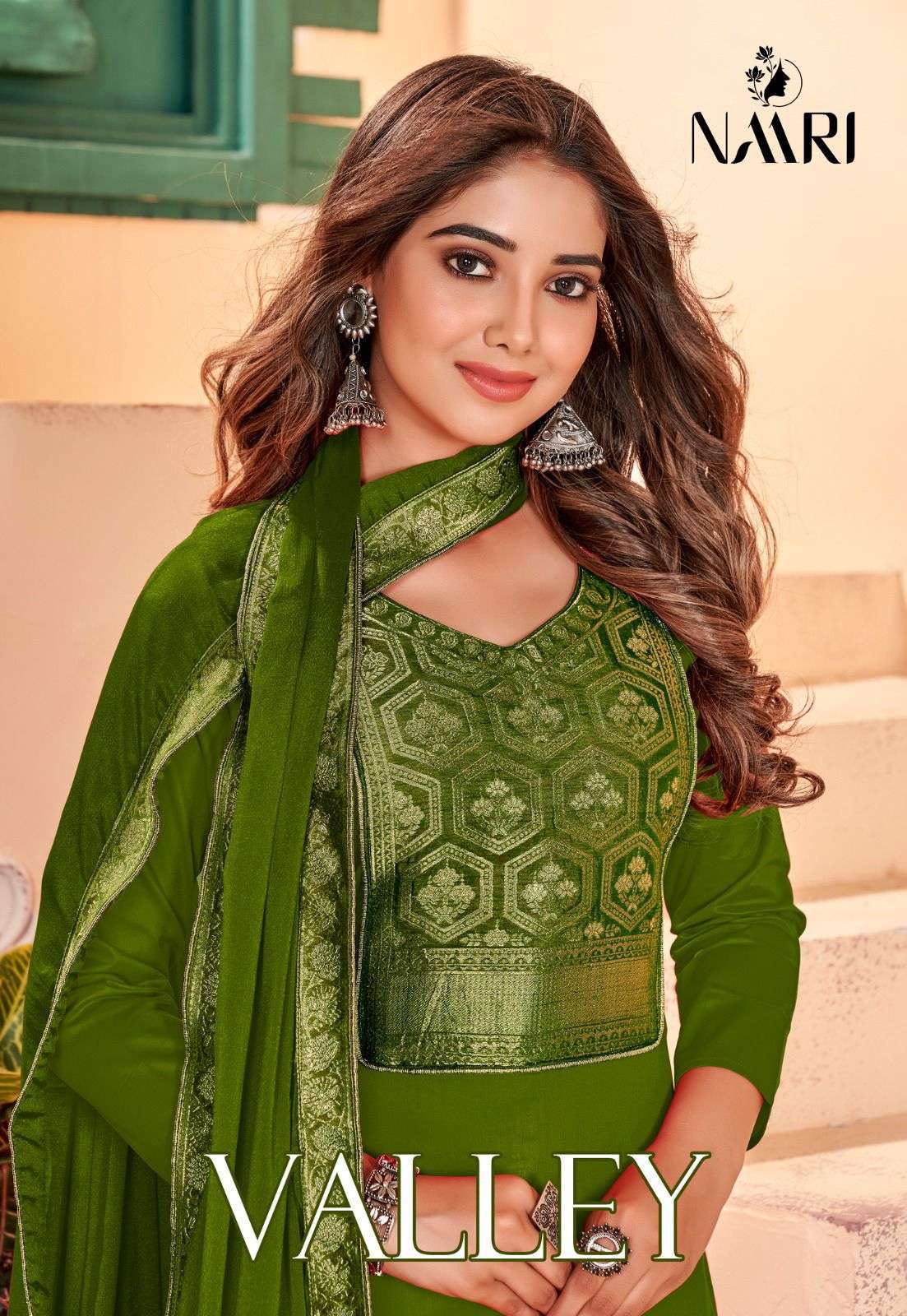 naari valley series 7401-7404 Pure jam suit