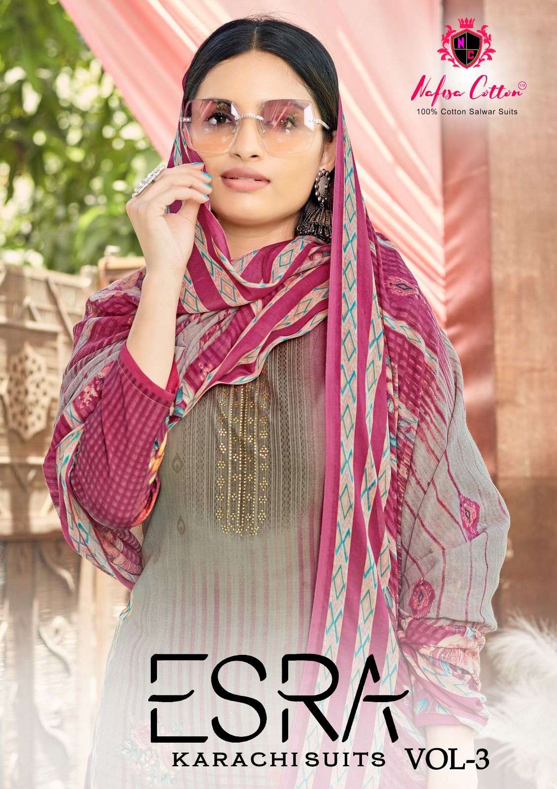 nafisha esra krachi suits vol 3 series 3001-3010 soft cotton suit 