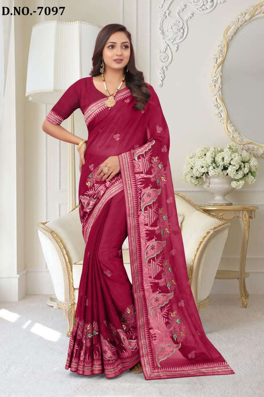 nari fashion sangrita designer georgette saree