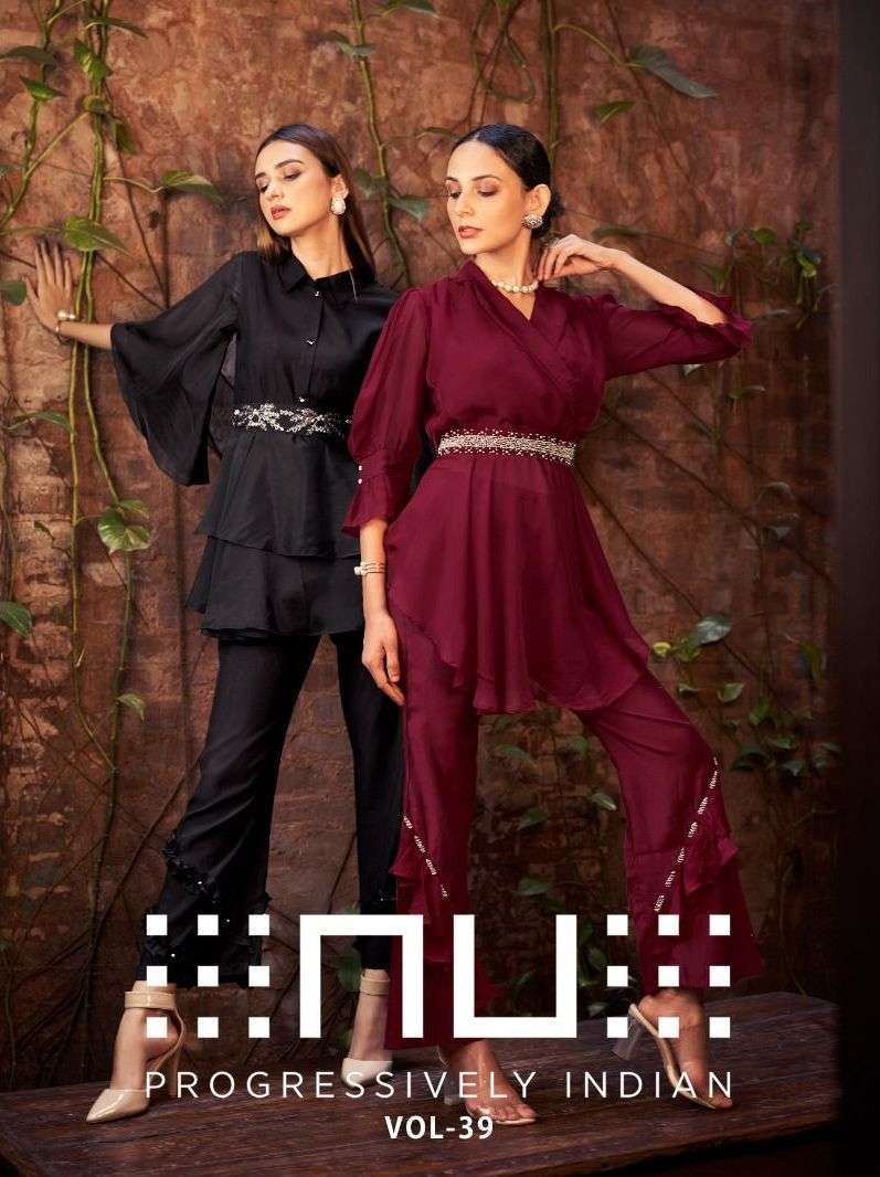 nu vol 39 series 3902-3906 Pure VISCOSE Organza co ord sets