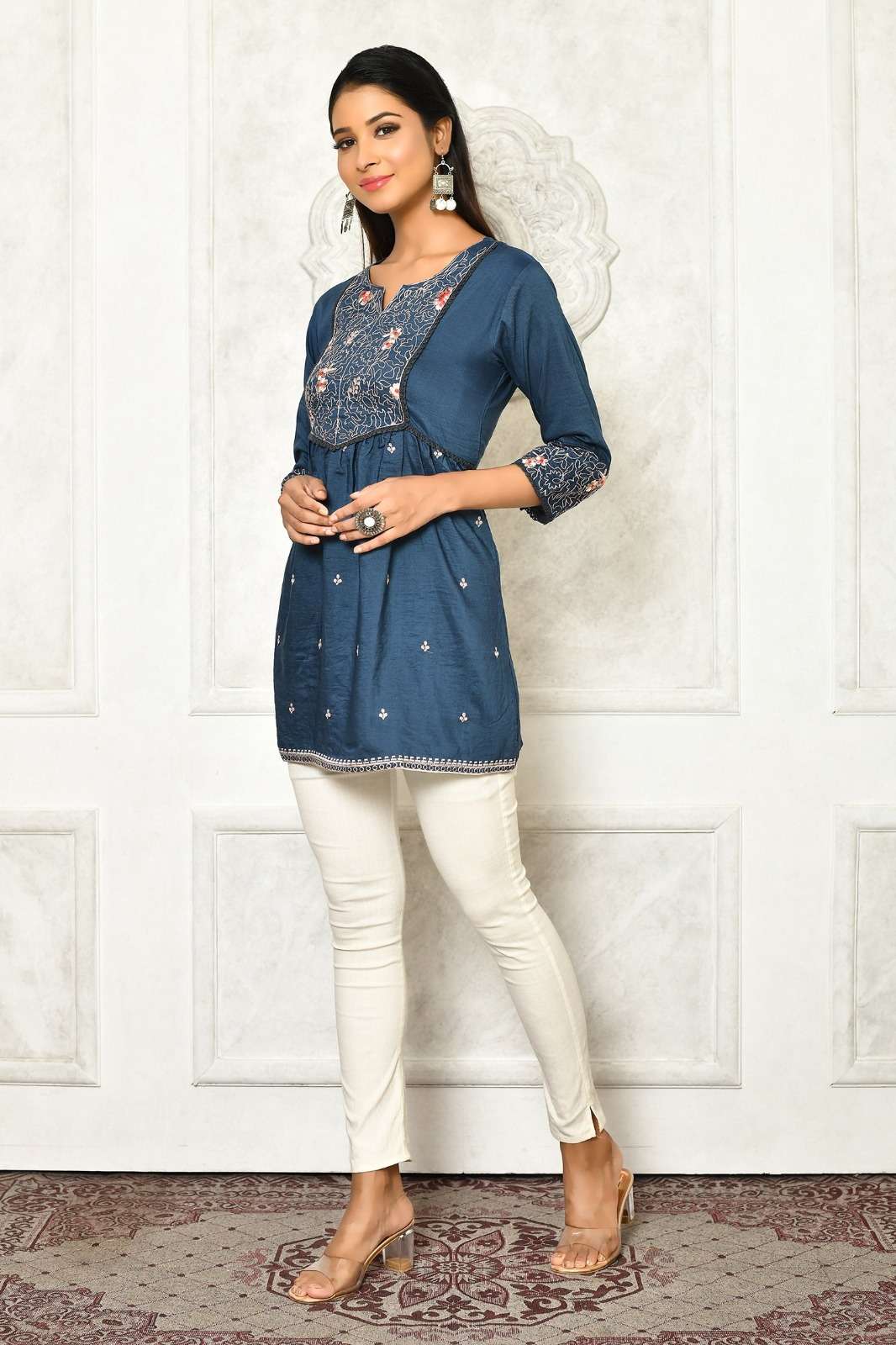 our new western viscose blend short tops 