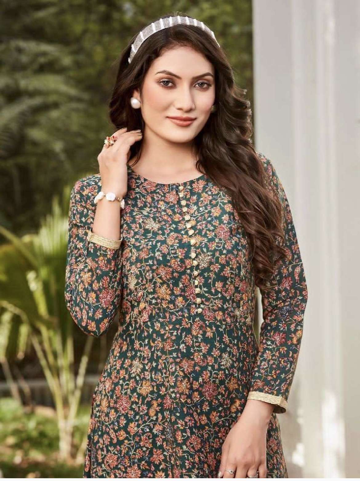 Poonam dollar series 1001-1004 rayon wrinkle kurti