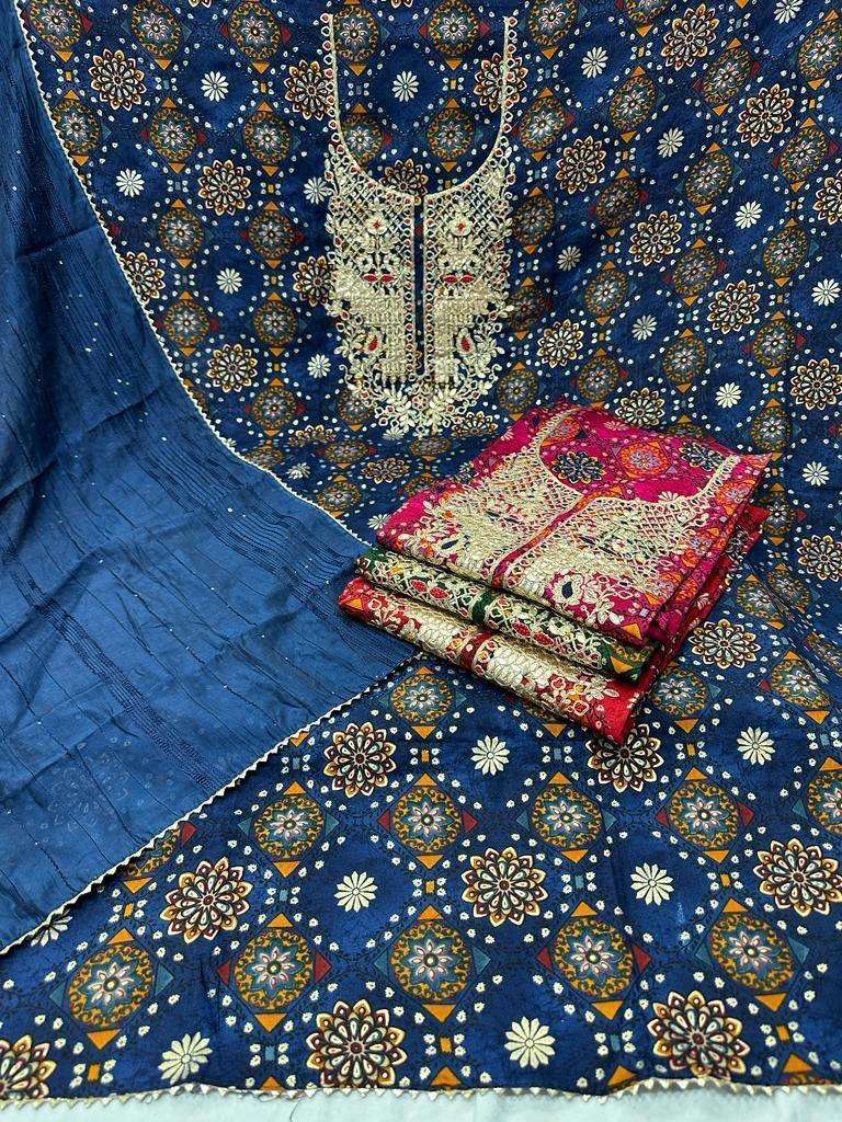 pr hotstar series foil print fancy neck work salwar suit