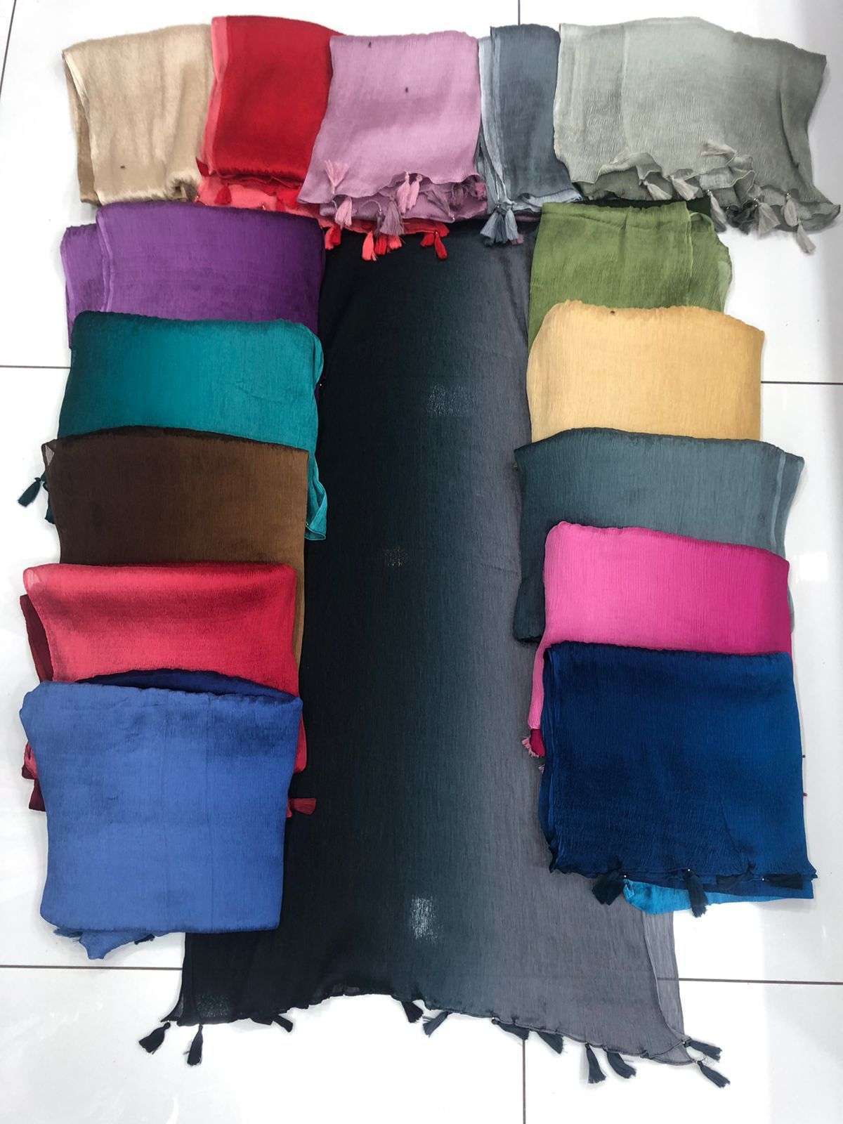pr silk shaded shining fancy chiffon dupattas