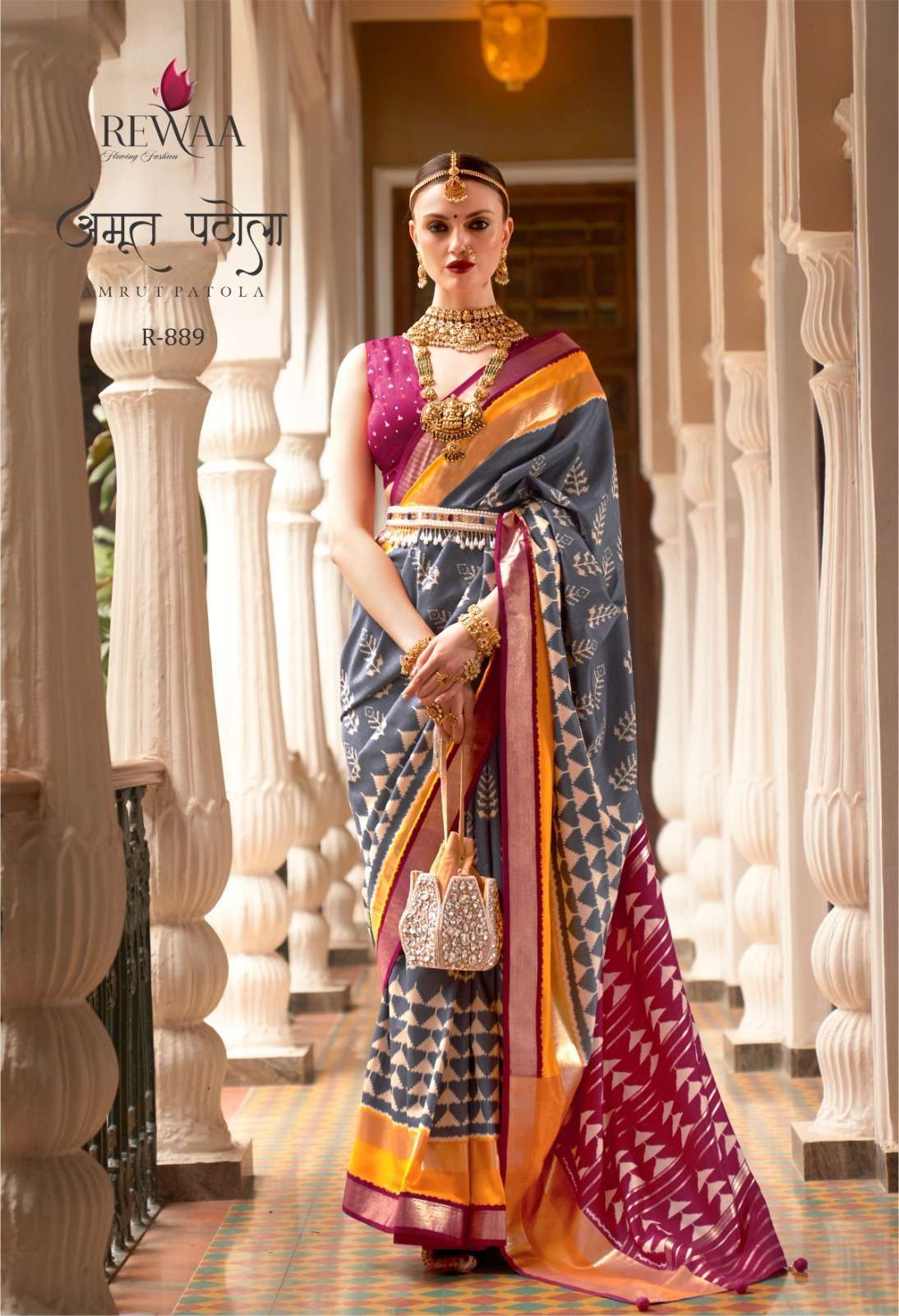 rewaa amrut patola series 885-893 superior silk saree