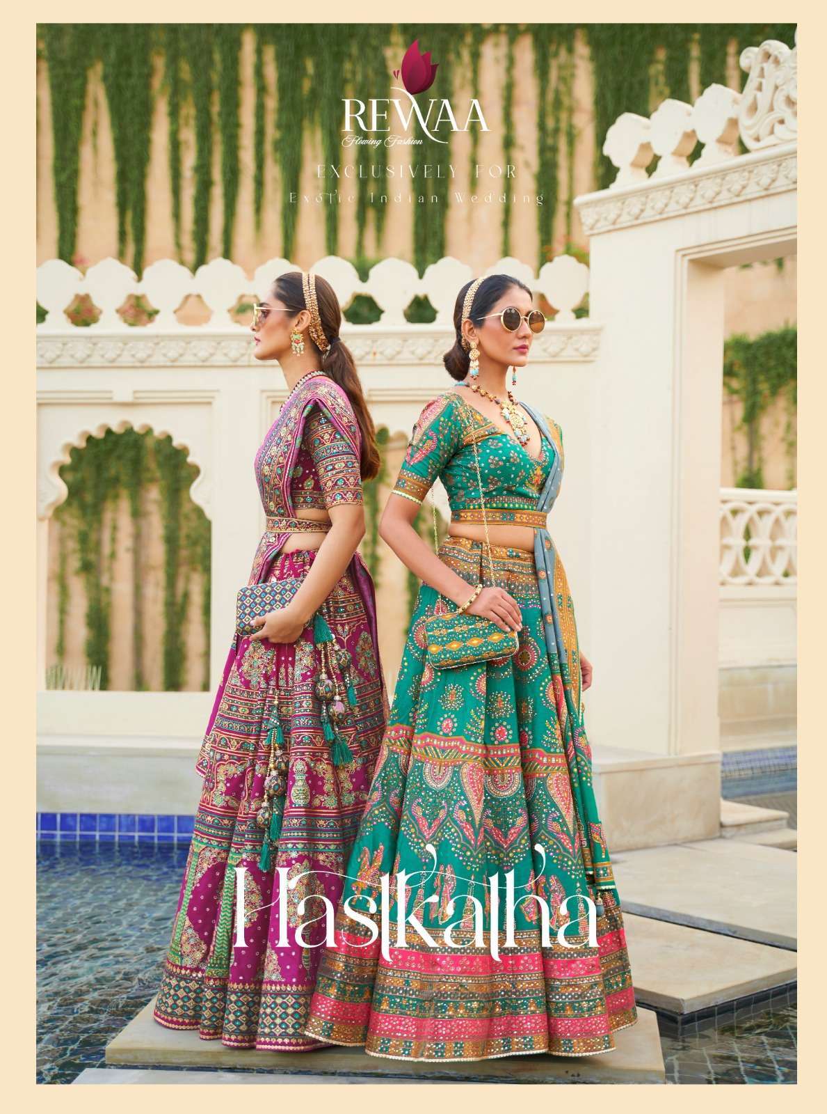 rewaa hastkatha series 11-19 smooth rajwadi silk lehenga