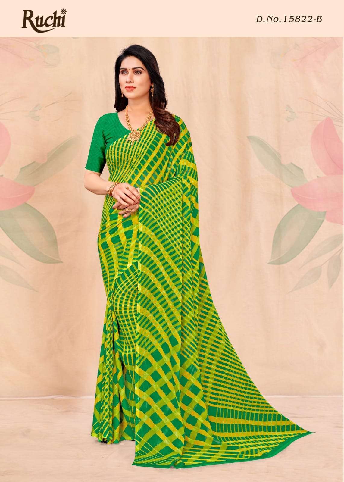 ruchi star chiffon 15822 Chiffon printed saree