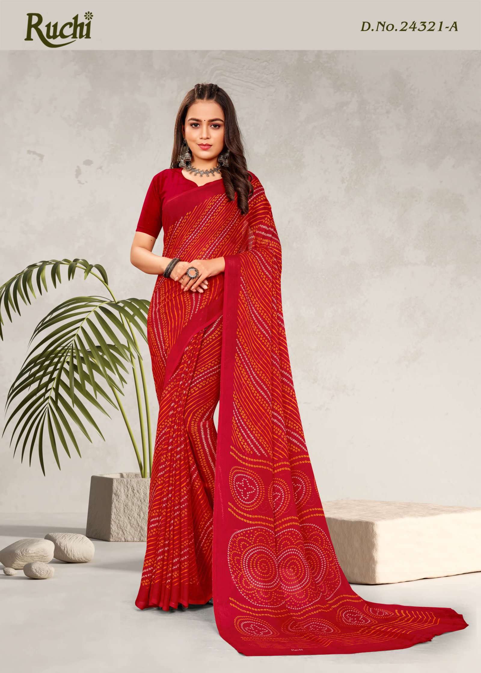 ruchi star chiffon 24321 Chiffon saree