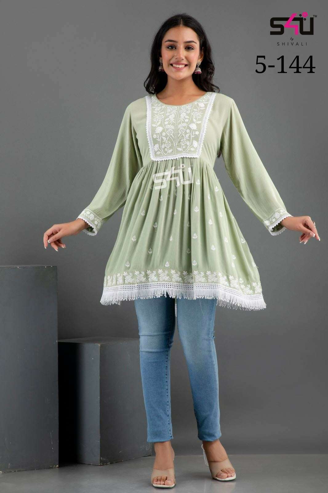 s4u pr 5-144 fancy casual tunic top combo set