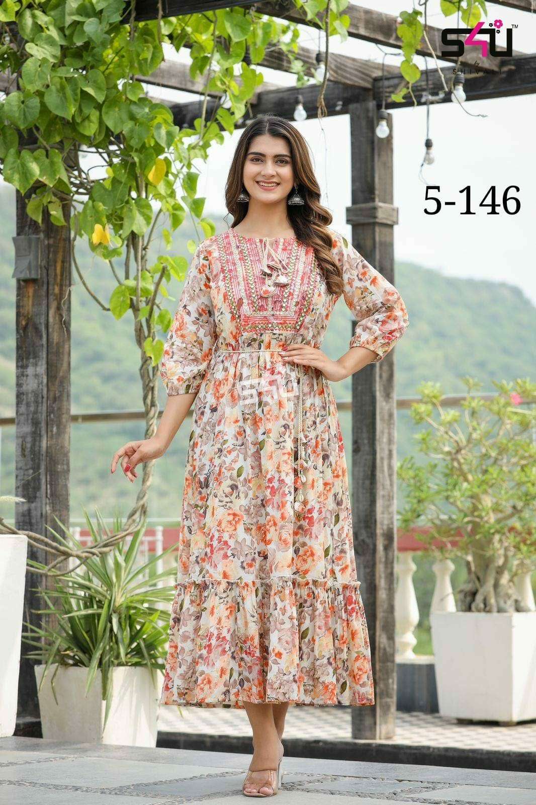 s4u pr 5-146 combo set fancy party wear long gown