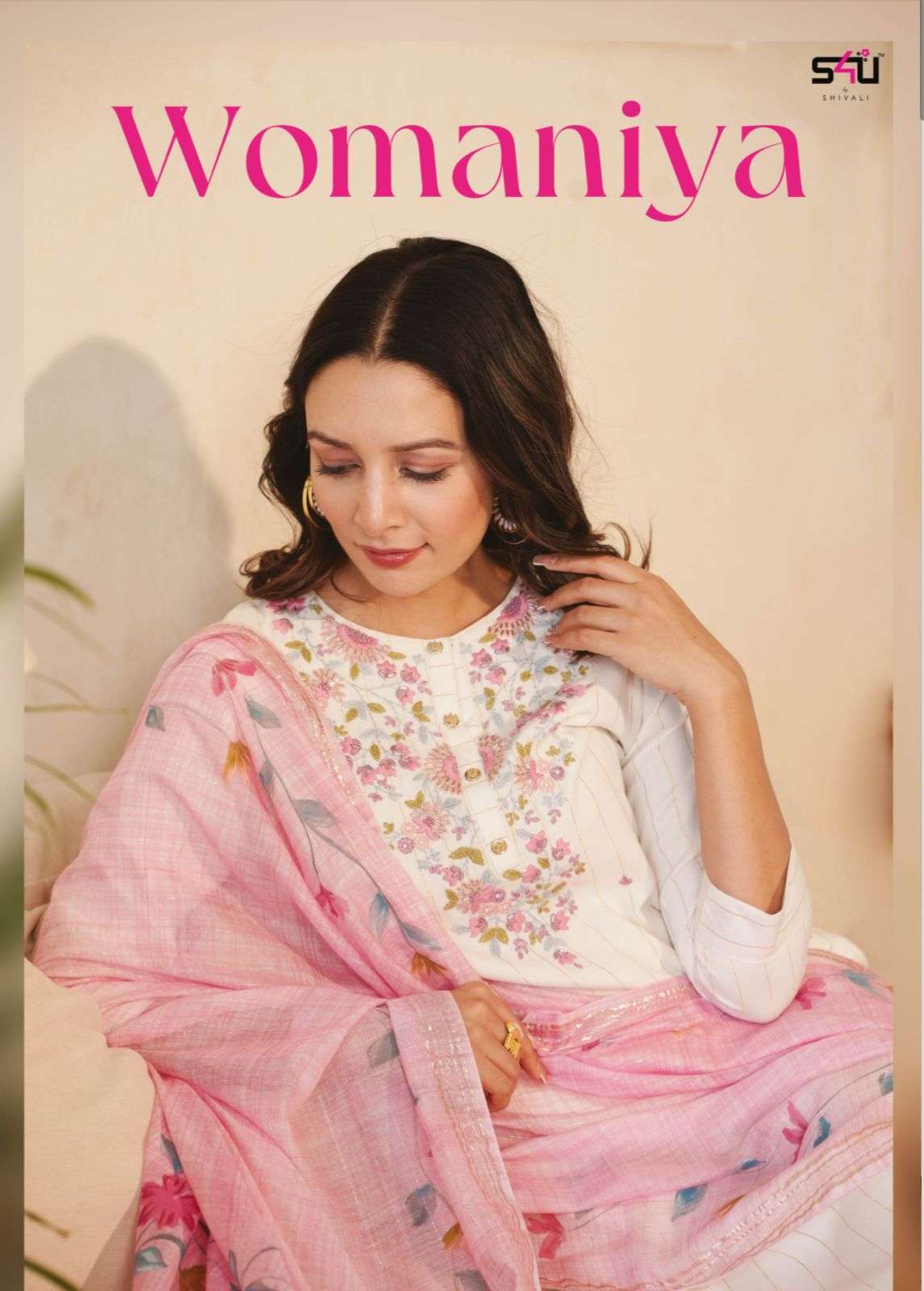 s4u shivali womaniya series 1001-1007 liquid Viscose Slub suit