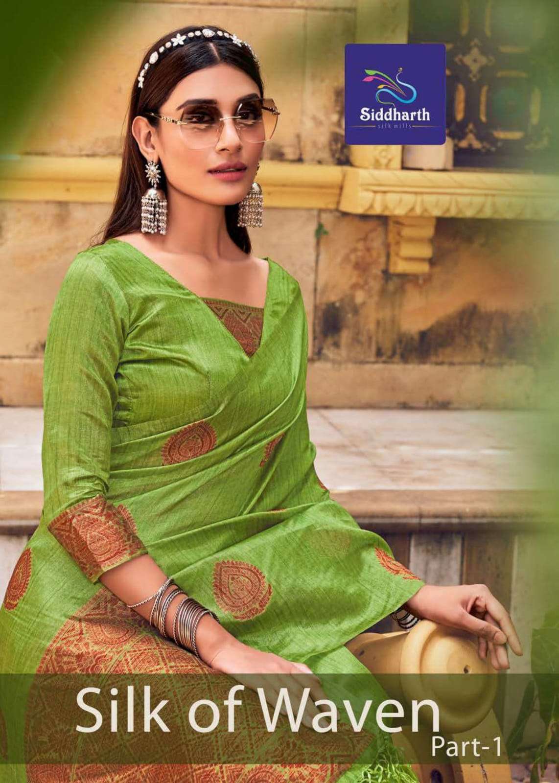 siddharth silk of waven vol 1 series 12001-12006 cotton silk saree