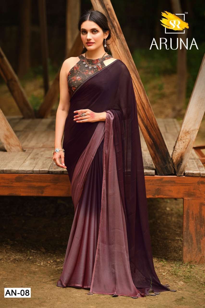 Sr saree aruna hit series 01-10 velvet chiffon saree