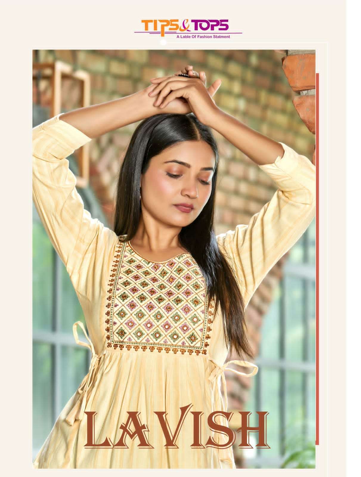 tips & tops lavish Premium Lining Reyon kurti