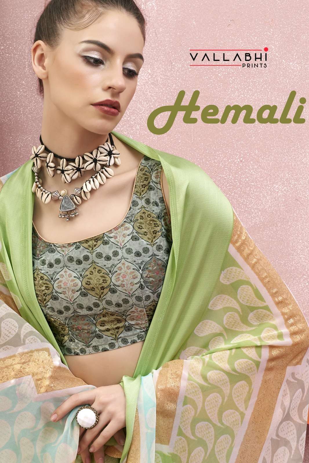 vallabhi prints hemali series 19321-19328 chiffon saree