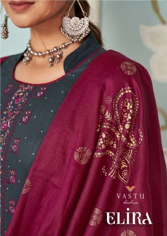 Vastu Elira Vol-1 series 1001-1010  Lawn Cotton Print suit