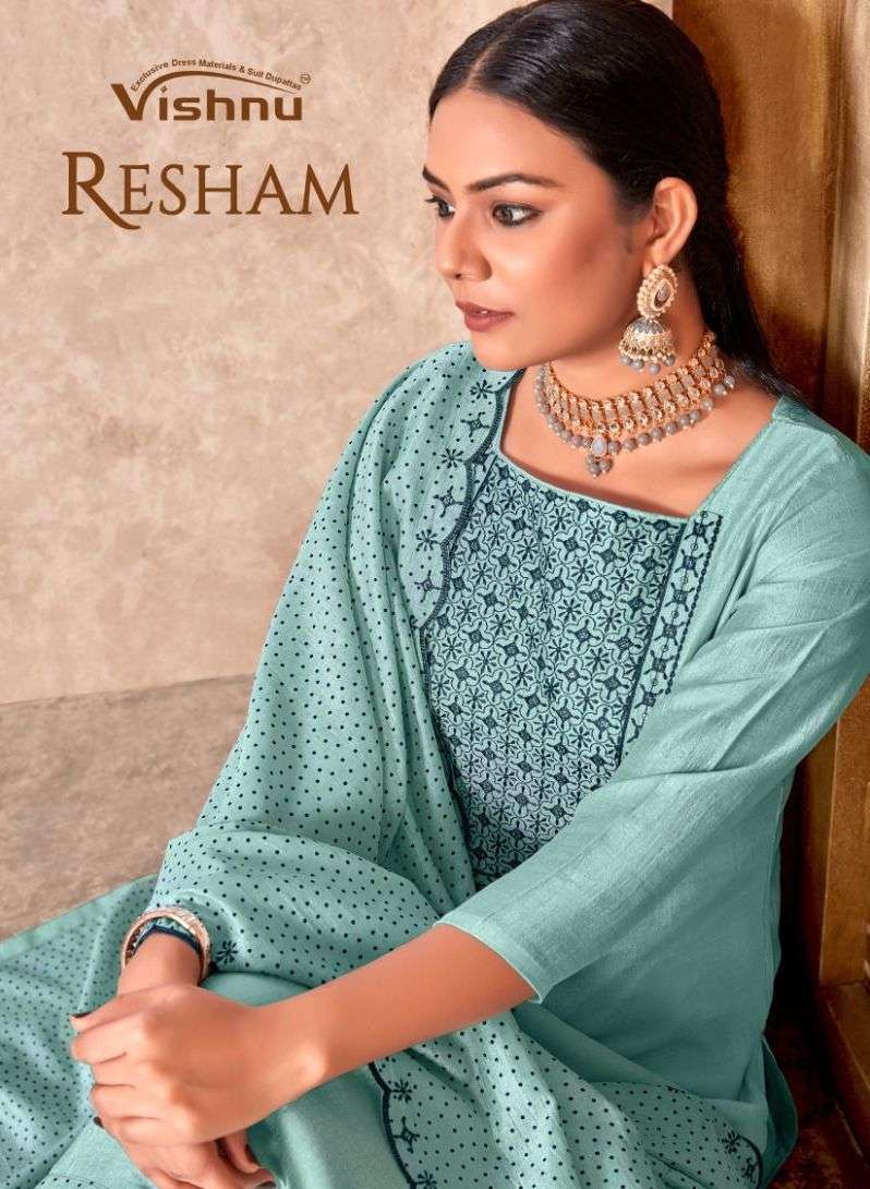 vishnu impex resham series 93001-93009 vichitra silk suit