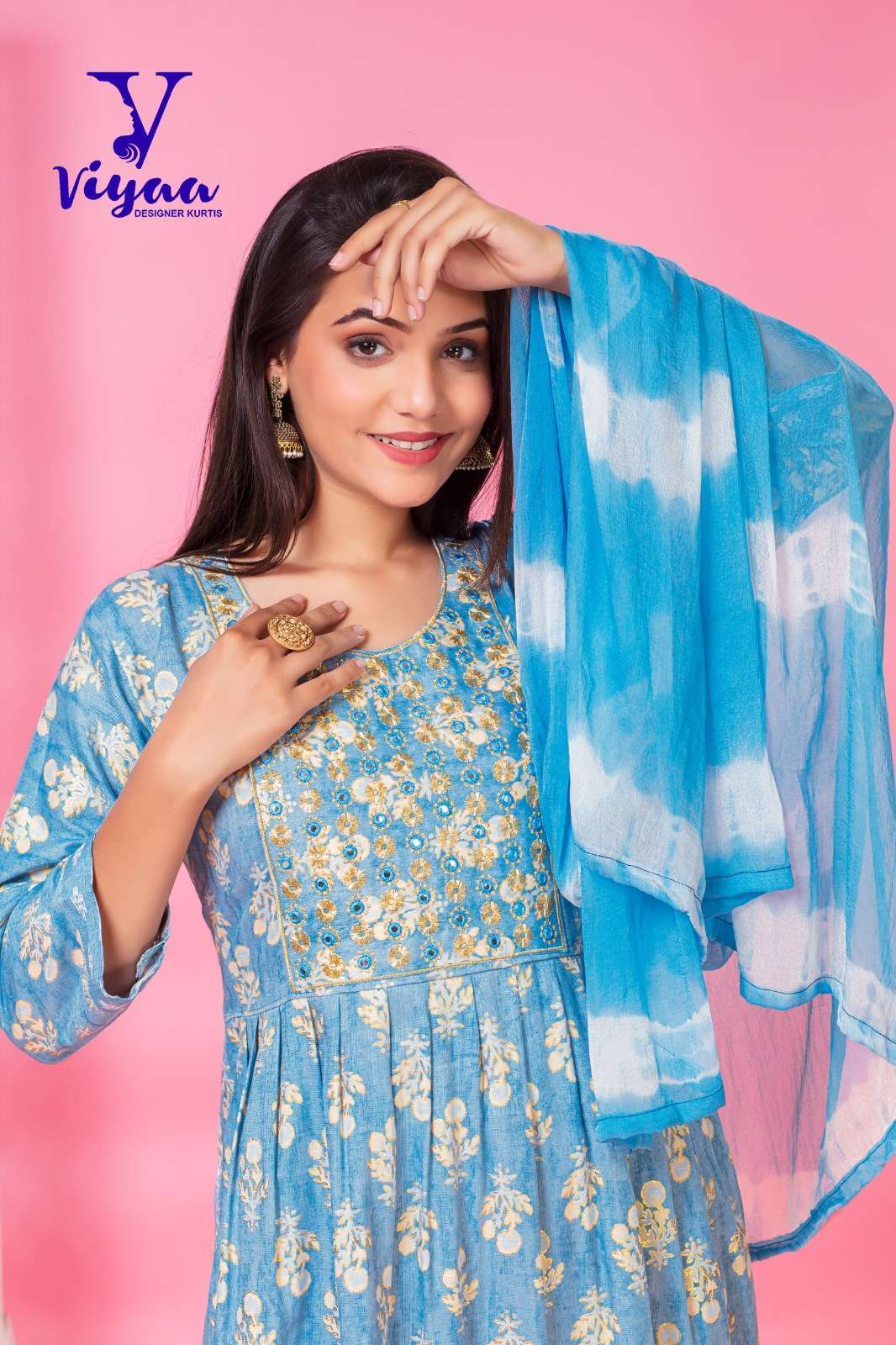 Viyaa designer nakhrali series 101-106 rayon capsule suit
