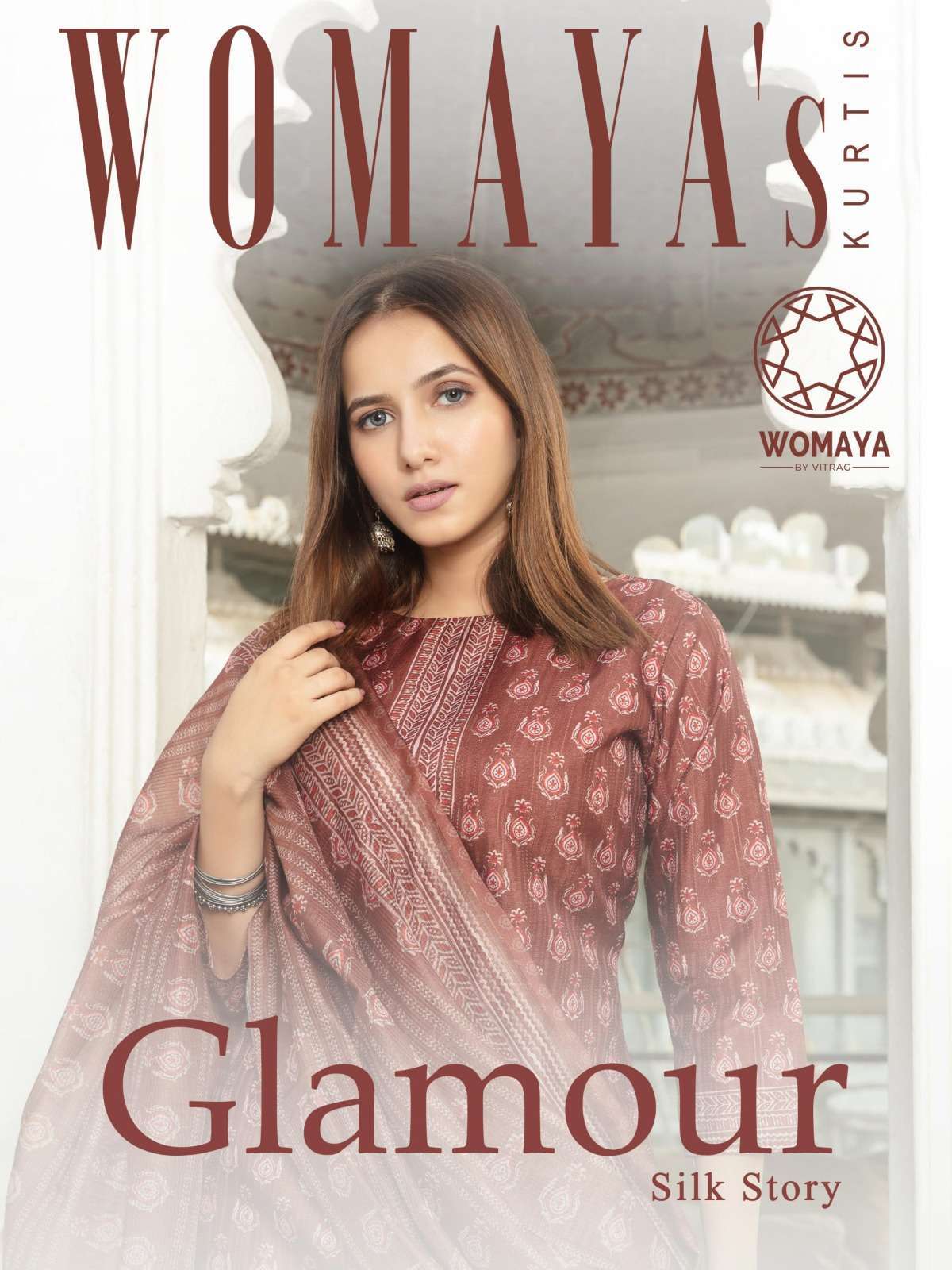womaya glamour silk story series 3041-3050 Tussar Silk suit