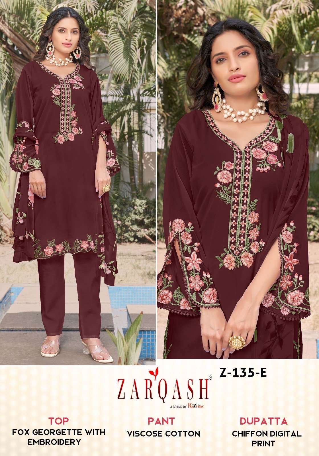 zarqash 135 designer faux georgette suit 