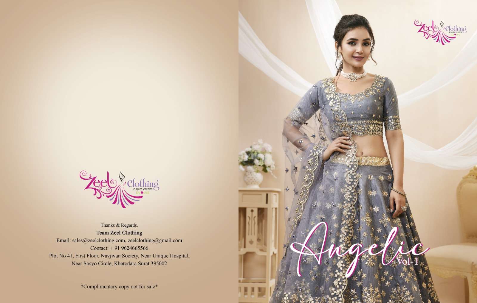 Zeel clothing angelic vol 1 designer art silk lehenga 