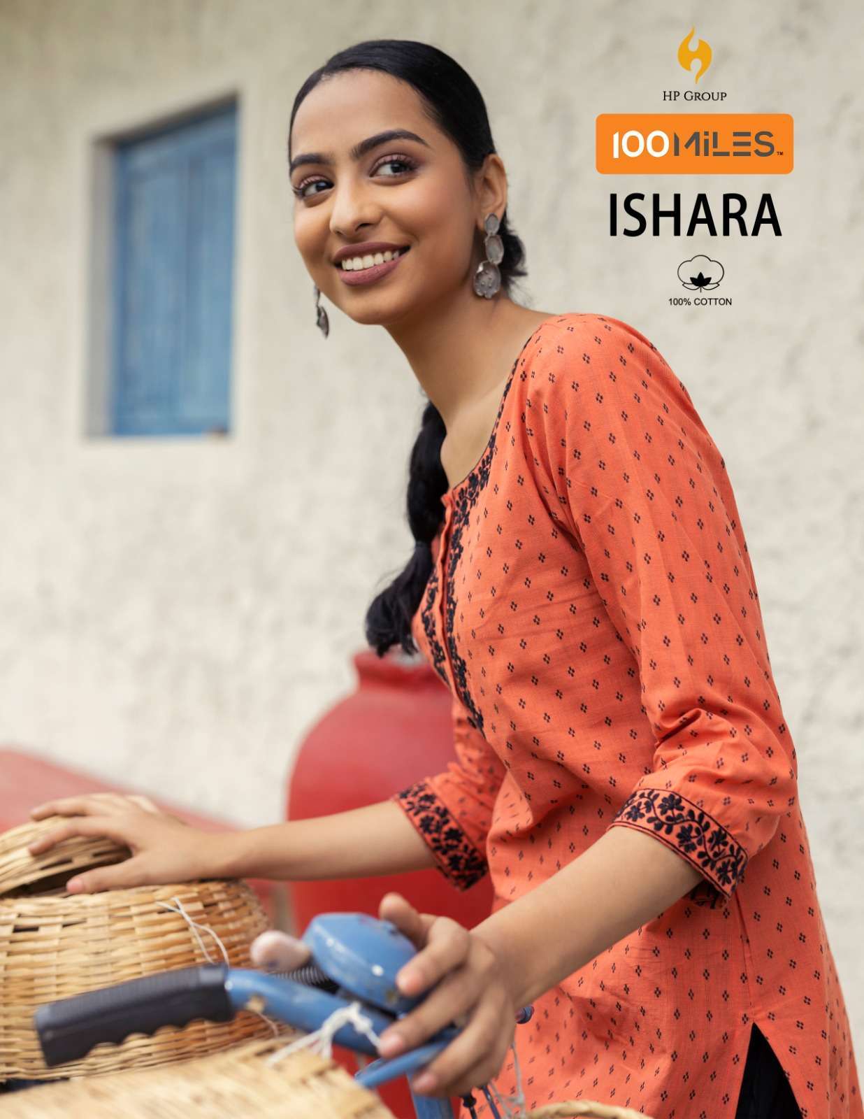 100 miles ishara series 01-04 Pure Cotton yarn dyed kurti