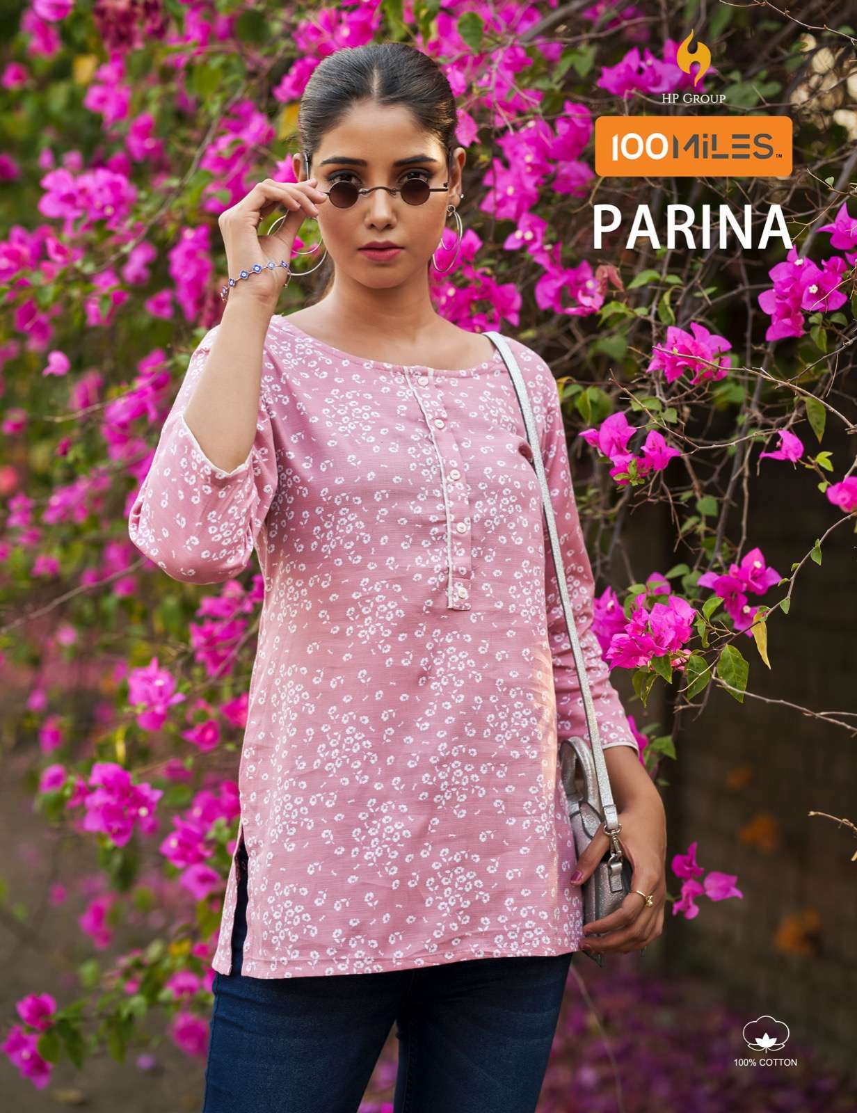 100 miles parina seires 01-04 Pure cotton printed tops