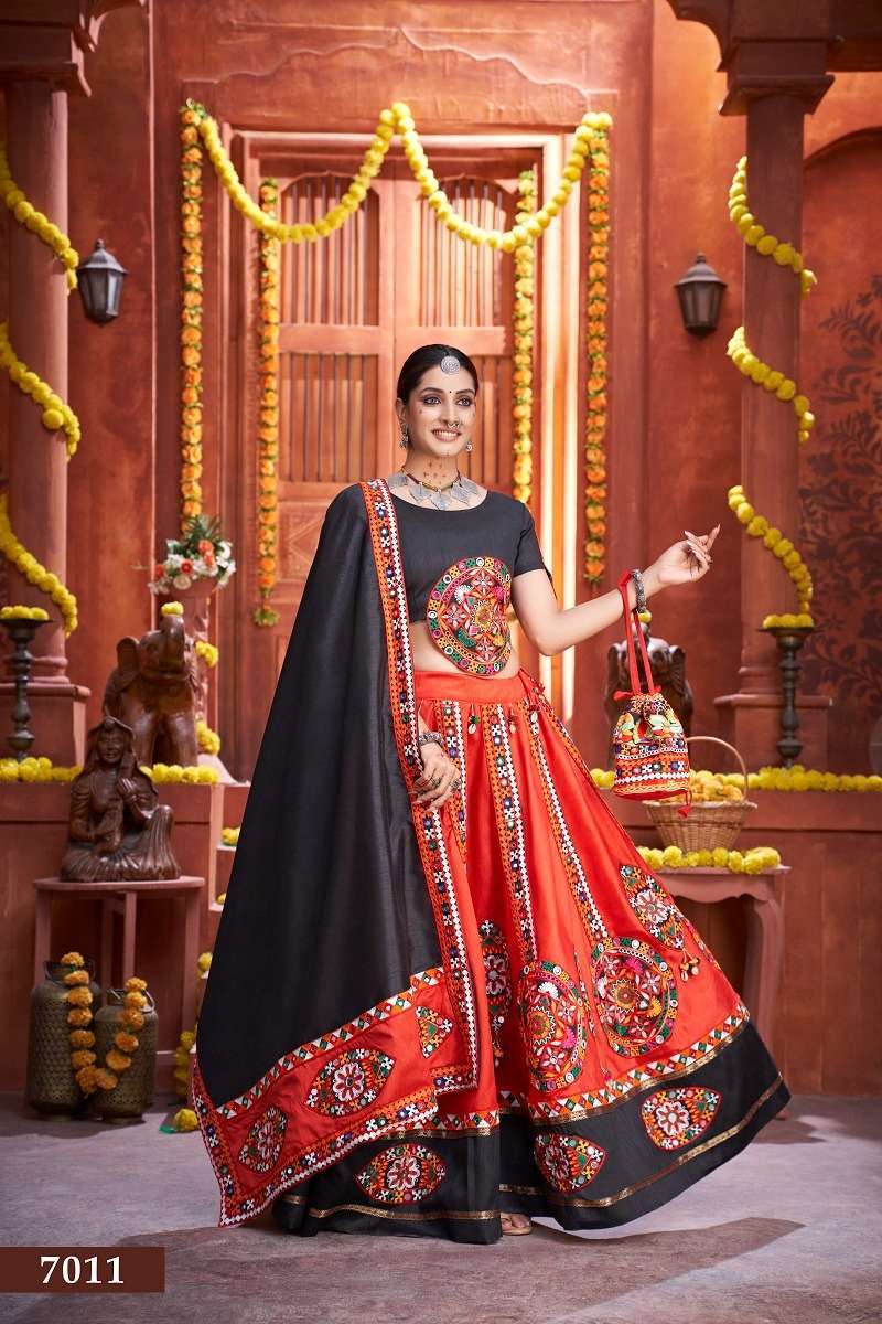 aawiya rajwadi vol 3 series 7011 art silk lehenga