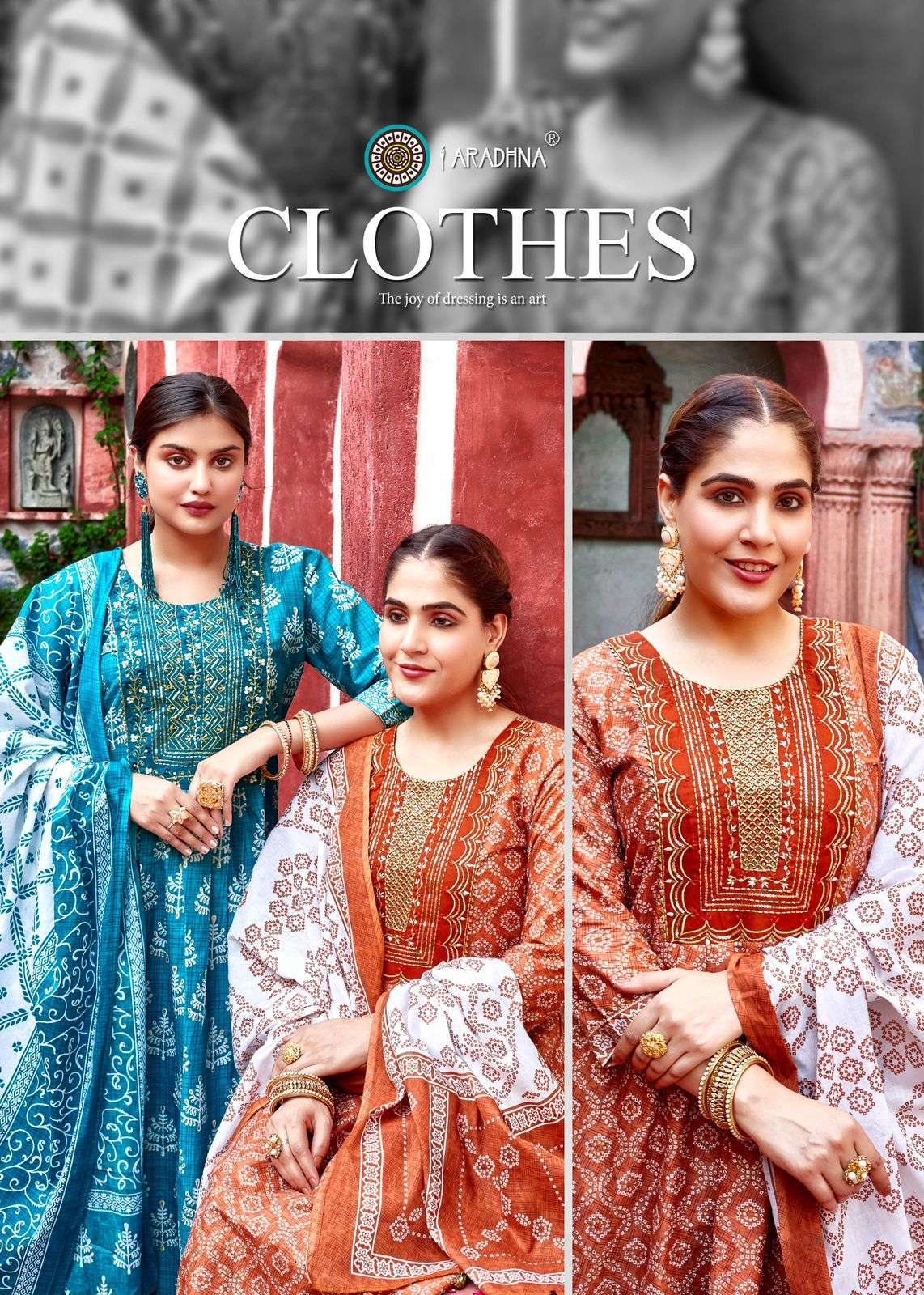 aradhana vintage vol 1 series 1001-1008 Cotton readymade suit